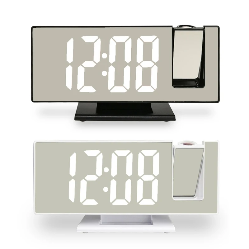 Temperature Display With Projection And Mirror Alarm Clock For Bedroom Easy To Set With Projection 40je