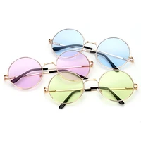 2022 fashion vintage round sunglasses women sun glasses colorful round frame glasses female male metal mirror oculos de sol