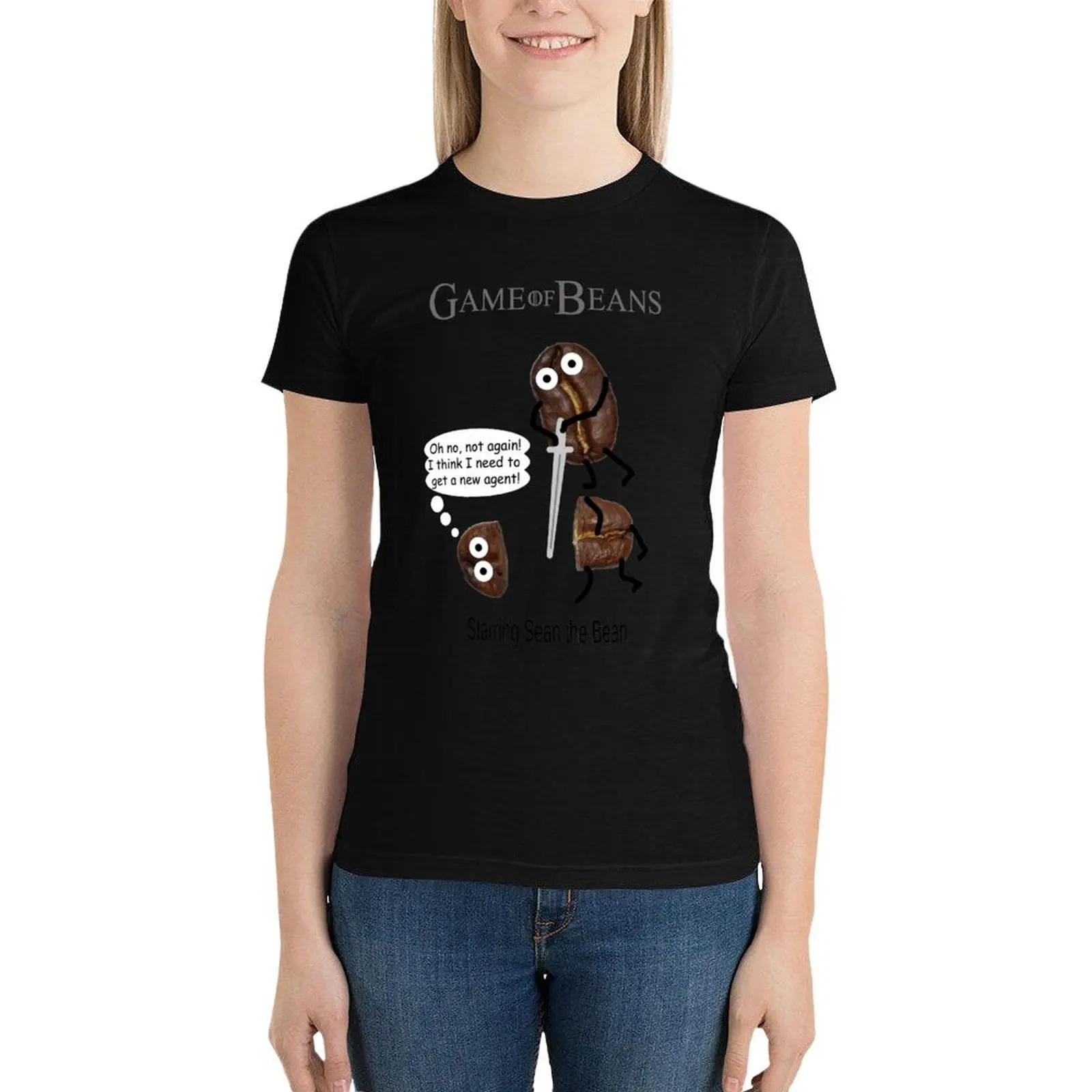 Женские футболки с принтом животных Sean the Bean для девочек топы женщин