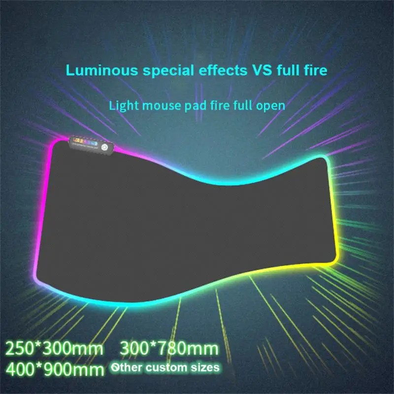 

Oversized Size Non-slip Gaming Mouse Mats Mouse Pad Luminous Led Game Rgb Mouse Pad For Computer Mouse E-sports Game Mousepad