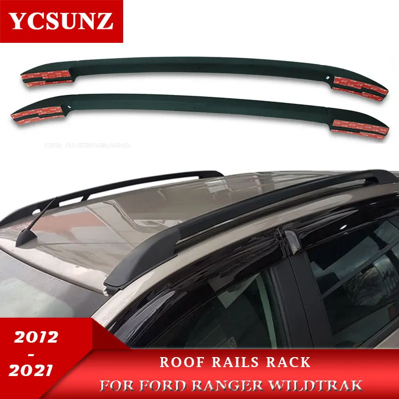 

Silver Roof Rails Rack Carrier Bars Side Rail For Ford Ranger T6 T7 Double Cabin 2012 2013 2014 2015 2016 2017 2018 2019 2020