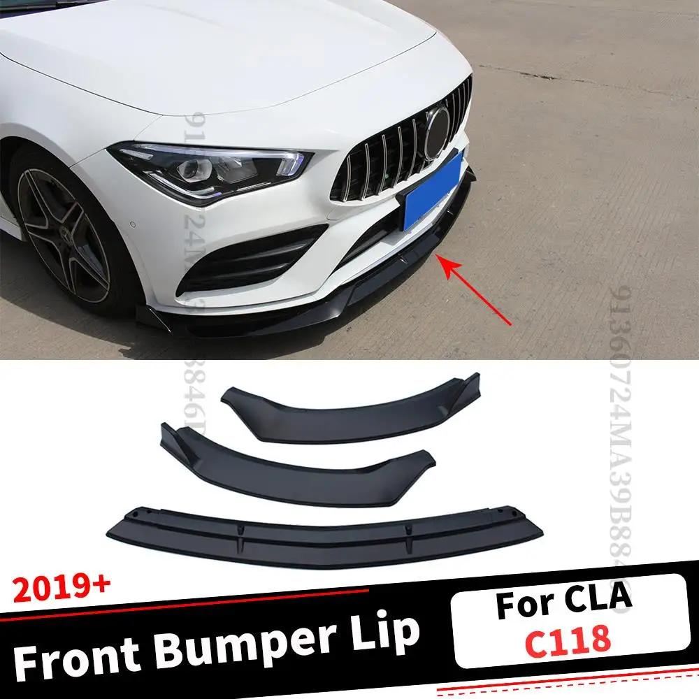 

Защитная накладка для тюнинга переднего бампера для подбородка, Facelift для Mercedes Benz CLA C118 2019 2020 2022 2021 W118 180 260 200 220