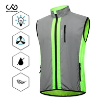 wosawe men cycling jackets full reflective fabric windproof sleevesless waterproof ciclismo mtb bicycle sleeveless jacket vest