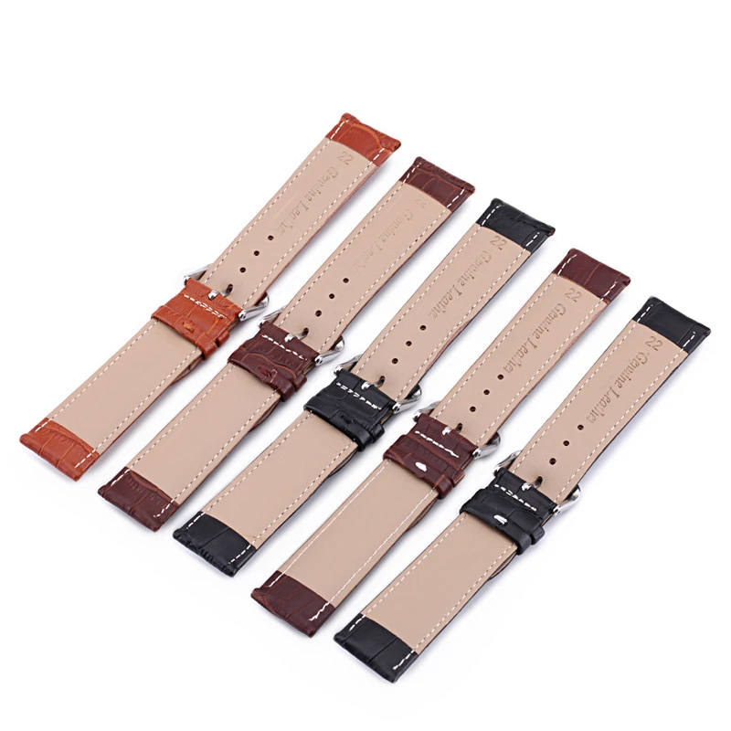 UTHAI Z08 Watch Band Genuine Leather Straps 10-24mm Watch Accessories High Quality Brown Colors Watchbands