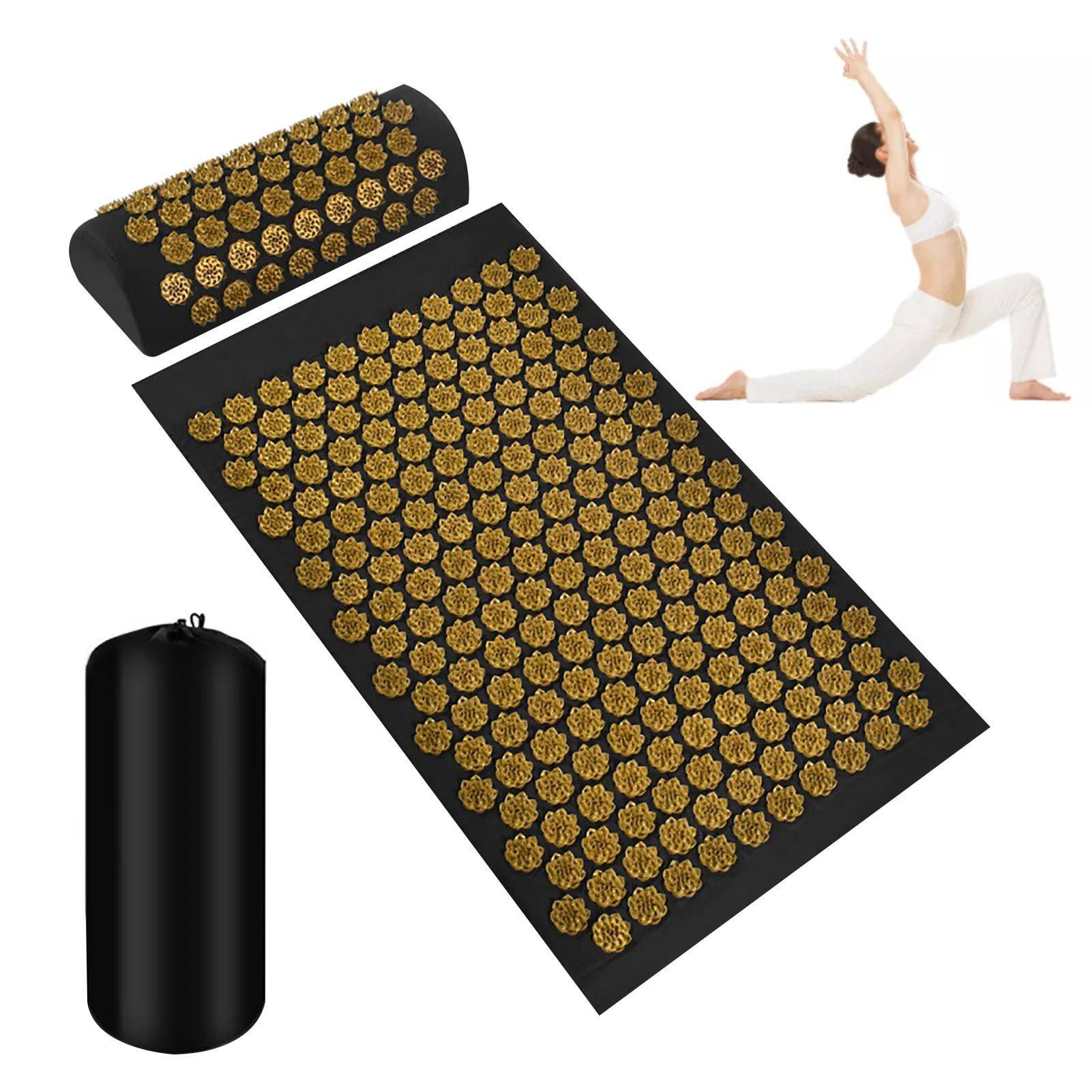 

Набор массажных ковриков и подушек, эффективная и простая в использовании массажная подушка, коврик для снятия стресса в спине и шее, набор ...