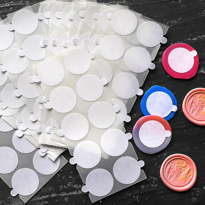 Наклейки для печати воском самоклеящиеся двухсторонние круглые диски штамп