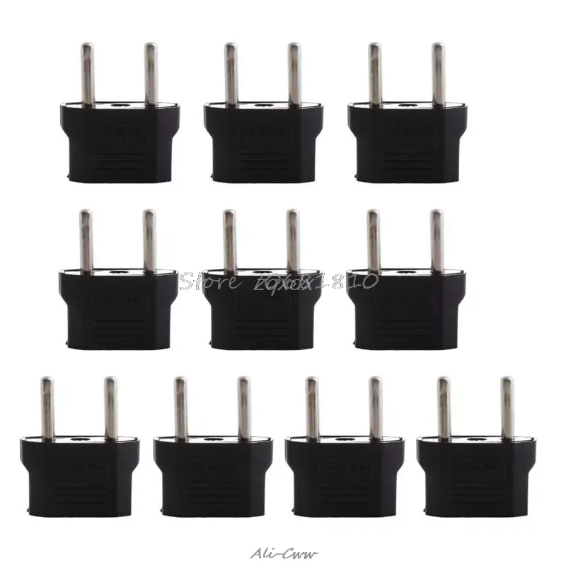 

10PCS US USA to EU Europe Euro AC Power Plug Converter Travel Adapter Charger