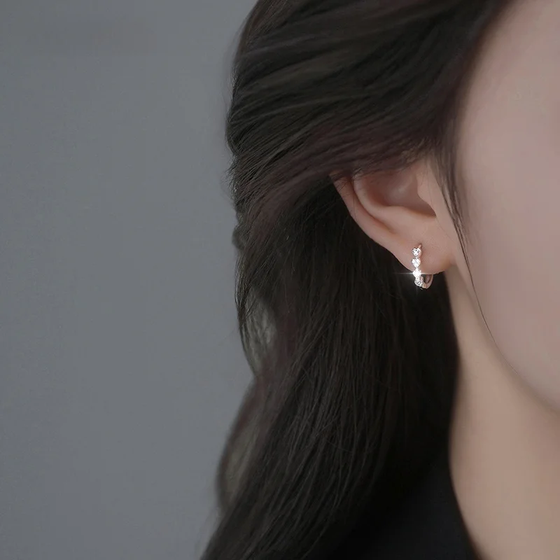 Серьги-кольца Love из стерлингового серебра 999 пробы. Усовершенствованный пирсинг