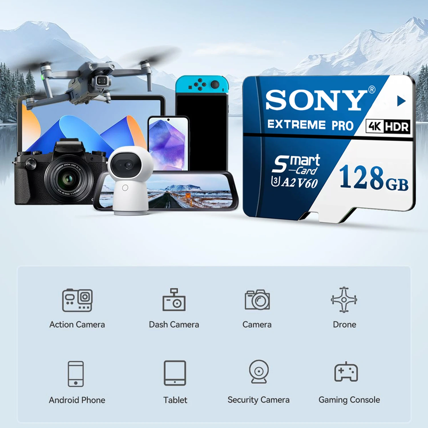Фото Карта памяти SONY SD 1 ТБ, Micro TF SD Card, высокоскоростная флэш-карта класса 10, 128 ГБ, 512 ГБ, 256 ГБ для Xiaomi, ПК, камеры, смартфона №5