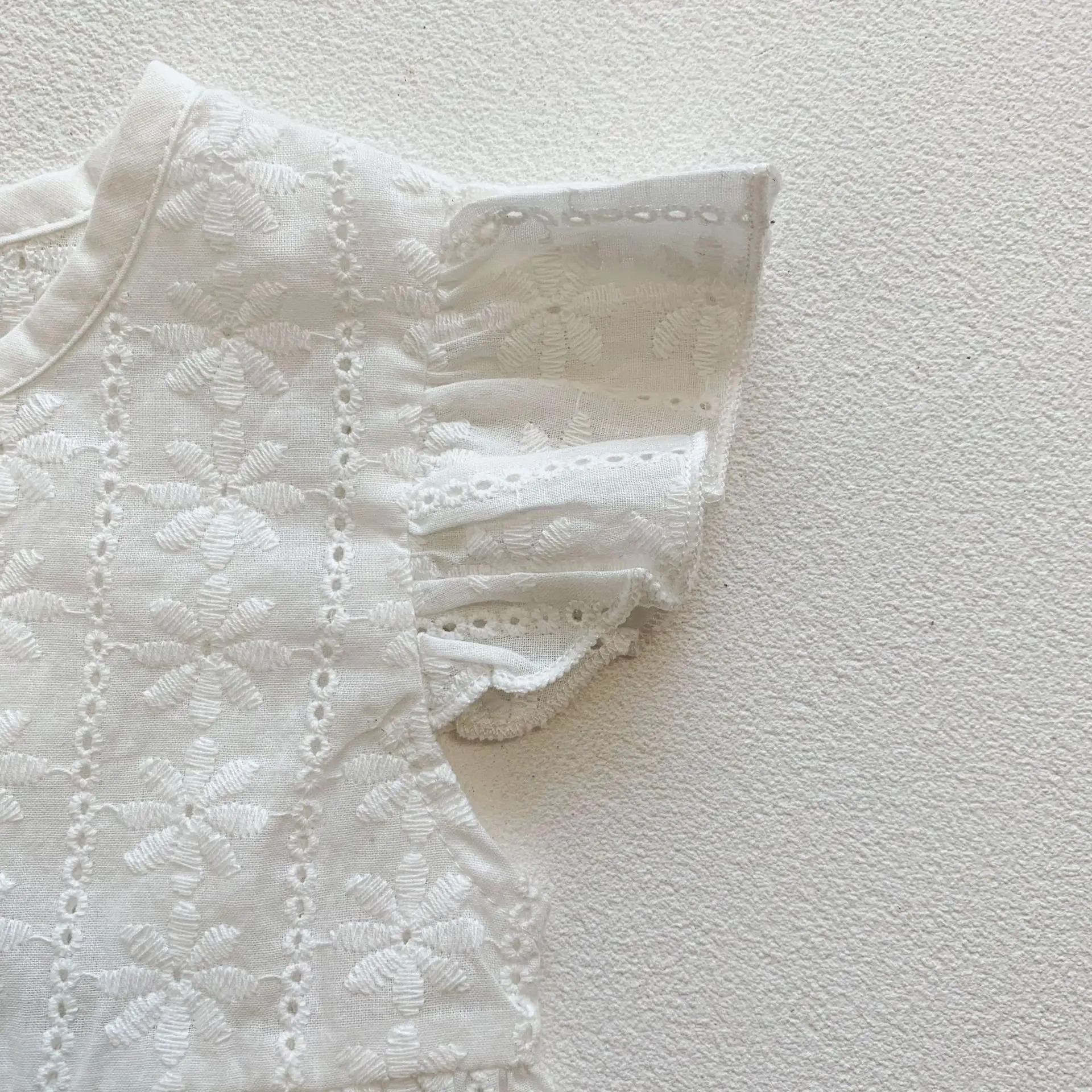 RiniKinda Summer Newborn Infant Baby Girls Romper Embroidery Infant Romper Playsuit Jumpsuit Fashion Baby Clothing White