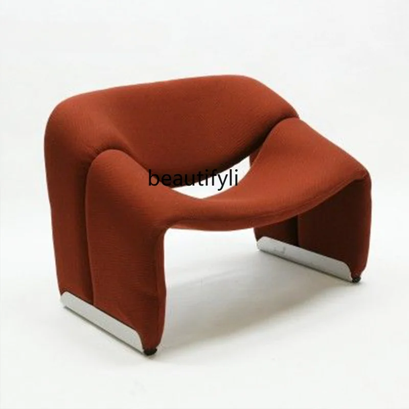 

Обычный скандинавский датский изогнутый стул, ретро дизайнерский стул, одинарный диван для гостиной, скандинавский диван, мебель для гостиной, ИК