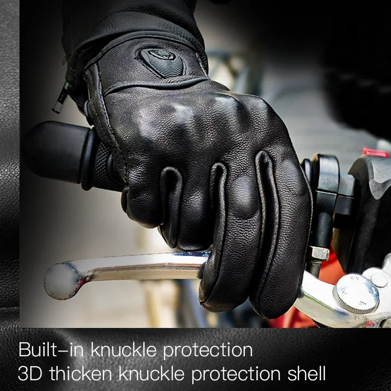 SOMAN мотоциклетные перчатки кожаные мужские и женские Guantes Moto водонепроницаемые