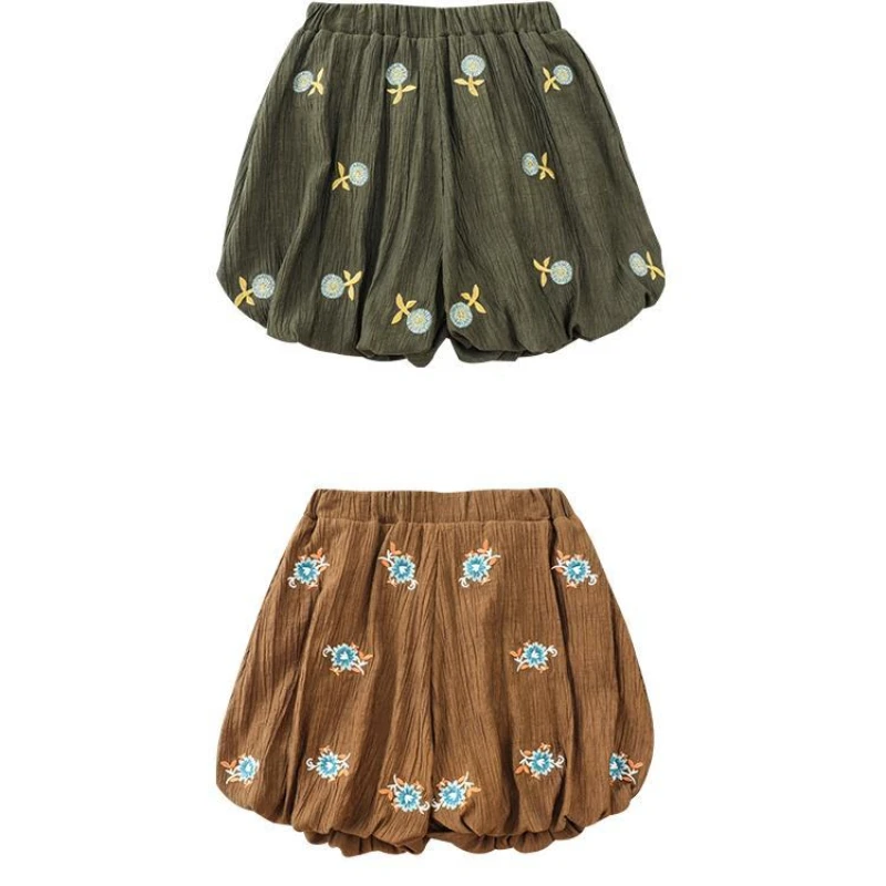 

2022 Summer New Fashion Baby Girl Shorts Children Clothes Cute Breathable Cotton Linen Loose Shorts for 1 2 3 4 5 6 Years Kids