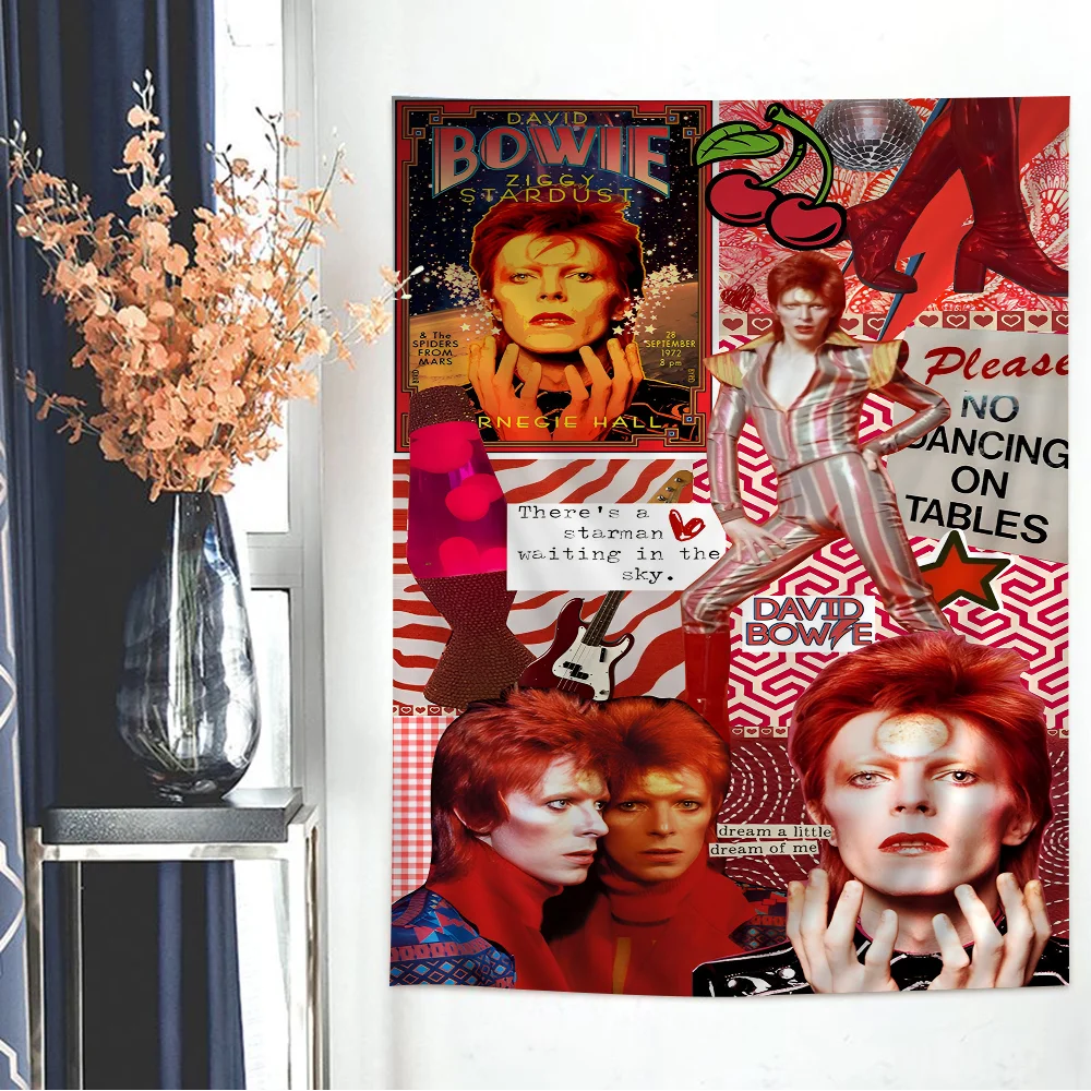 Британский рок-певец Дэвид_Б-Бауи гобелен современный европейский ретро