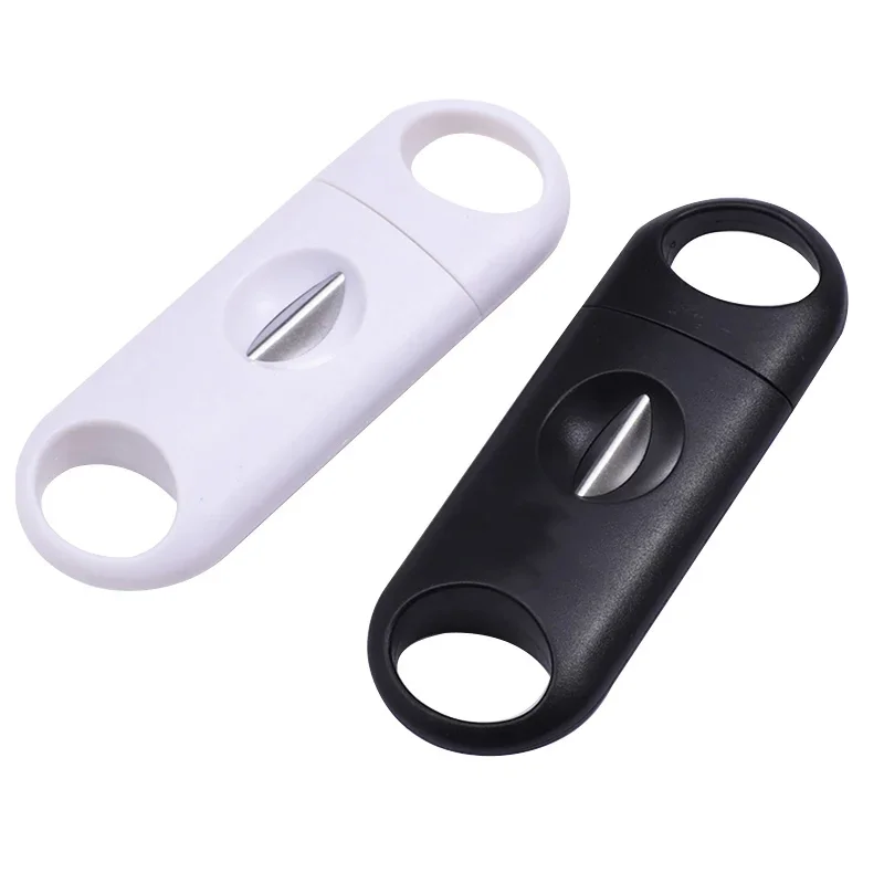 V-образный Пластиковый Резак Для Сигар С Лезвием Из Нержавеющей Стали Острый