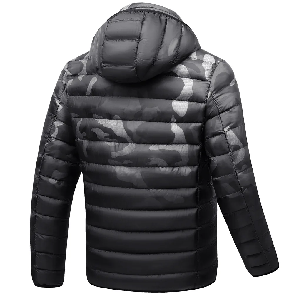 Fashion Men Jacket Intelligent Fever USB Winter Outdoor Electric Heating Warm Sprots Thermal Coat Clothing Heatable Cotton