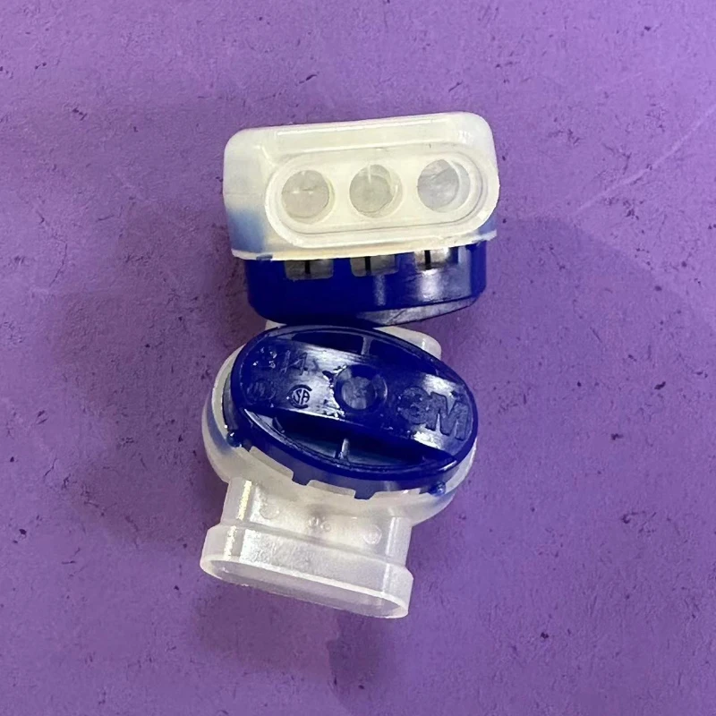 100 pcs Original 314 Scotchlok Self-Stripping Moisture Resistant, Electrical Pigtail Connectors for 22-14AWG wires 0.65-1.63