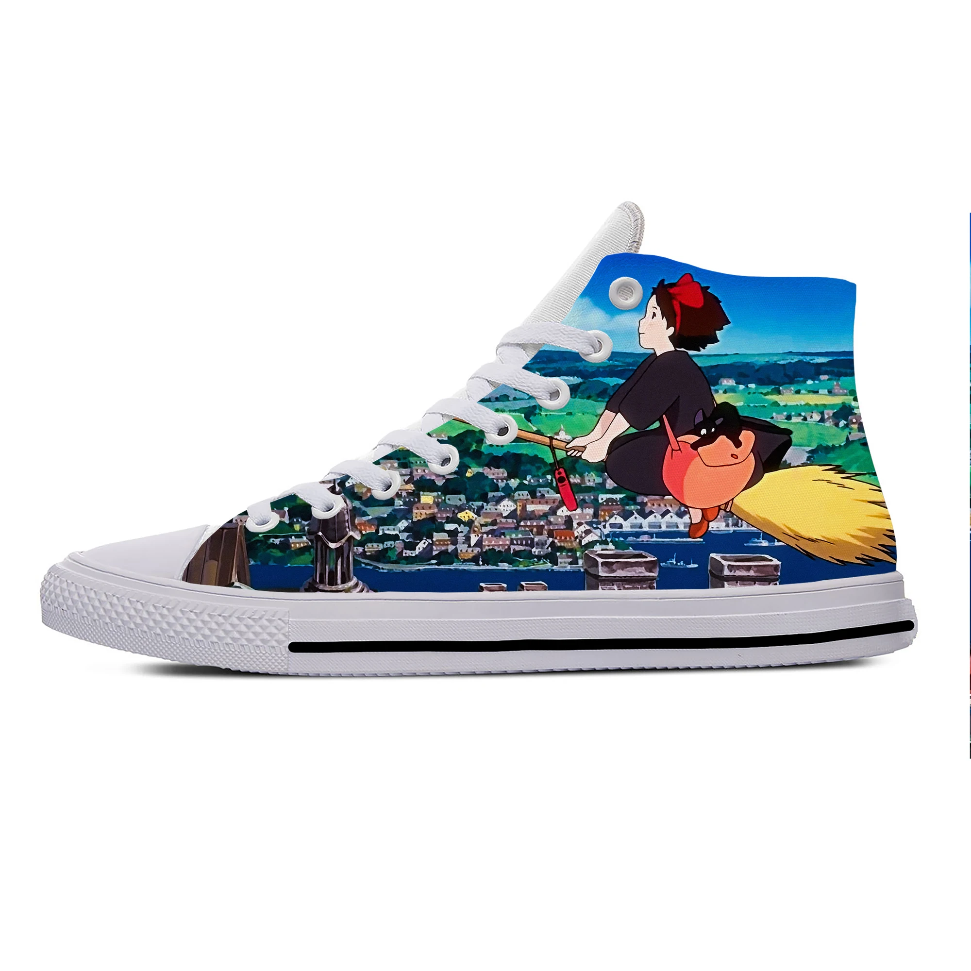 

Лидер продаж, летняя крутая японская аниме Манга Кики, доставка, милая Повседневная Тканевая обувь, мужские и женские кроссовки, высокие кроссовки