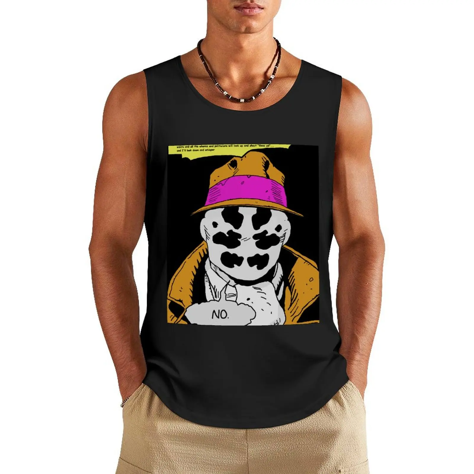 Знаменитая цитата Рорща. Майка без рукавов для мужчин Мужская спортивная одежда