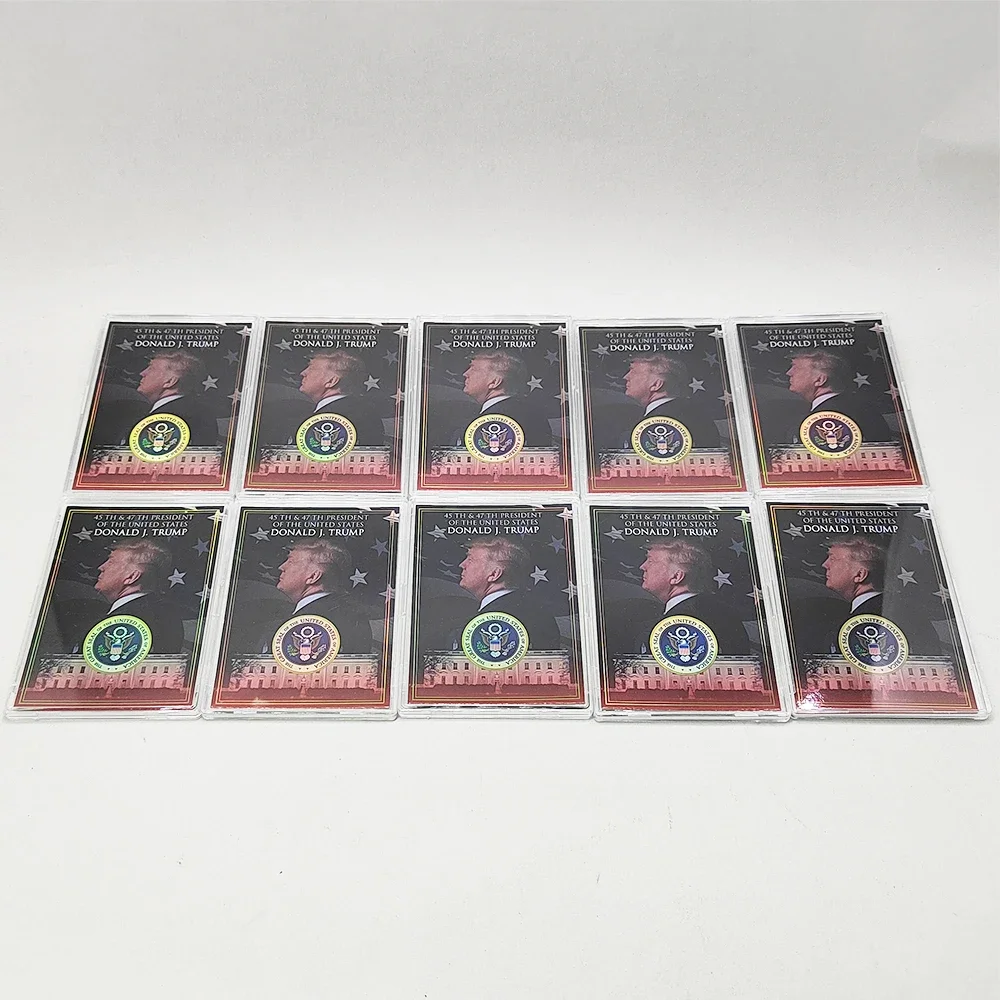 Президент Дональд Трамп карточка Выделенный дизайн с пластиковой планкой новый