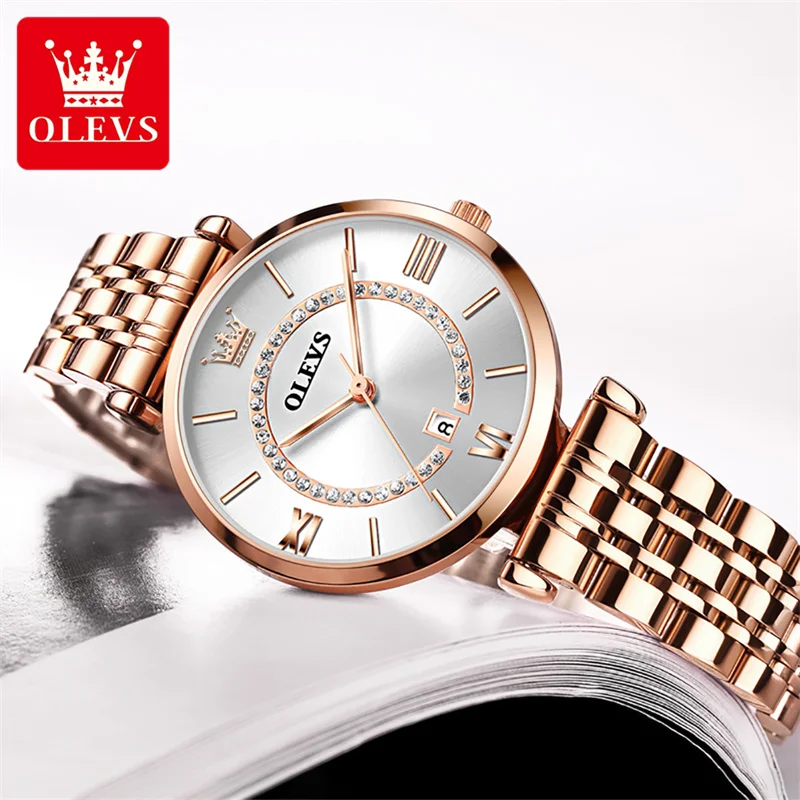 New OLEVS High Quality Watch Women Diamond Fashion Jewelry Chain Bracelet Waterproof Quartz WristWatches Ladies Watch Reloj enlarge