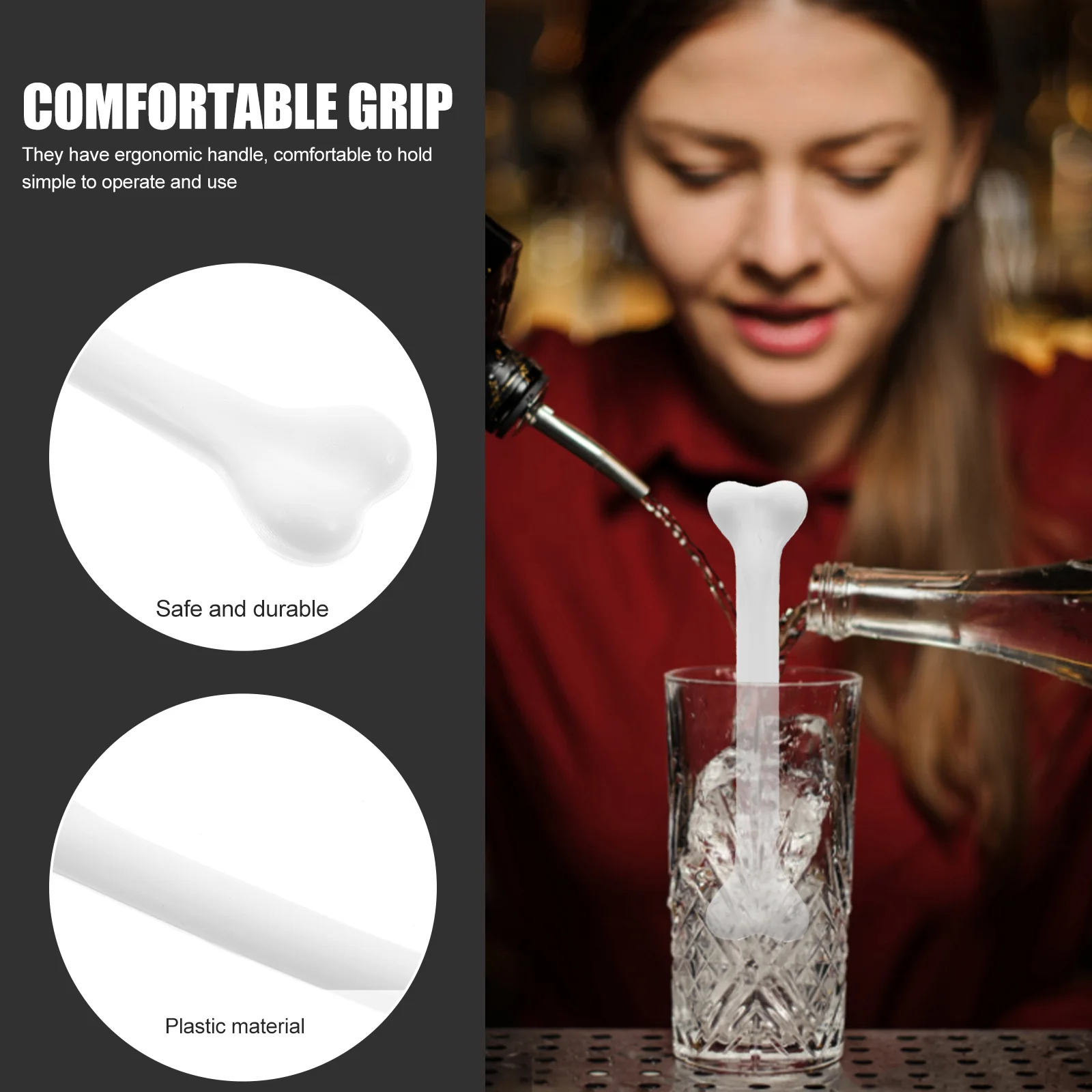 50 шт. Mingle Mocktails Bone Swizzle Stick Коктейльная стержень для перемешивания Реквизит