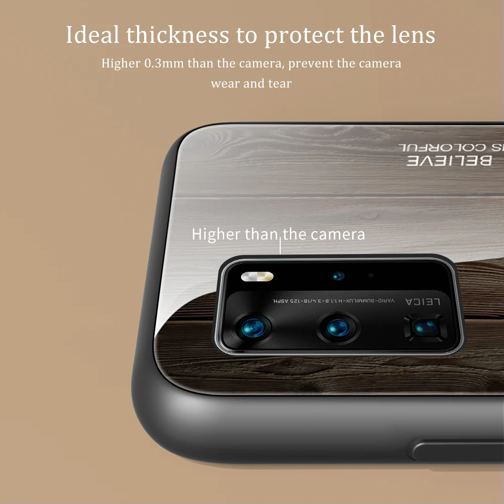 Чехол для мобильного телефона из закаленного стекла с деревянным узором для Huawei Mate 50 40Pro Mate30Lite 30Pro20Lite P50Pro P40Pro P40Lite P30Pro и других моделей.