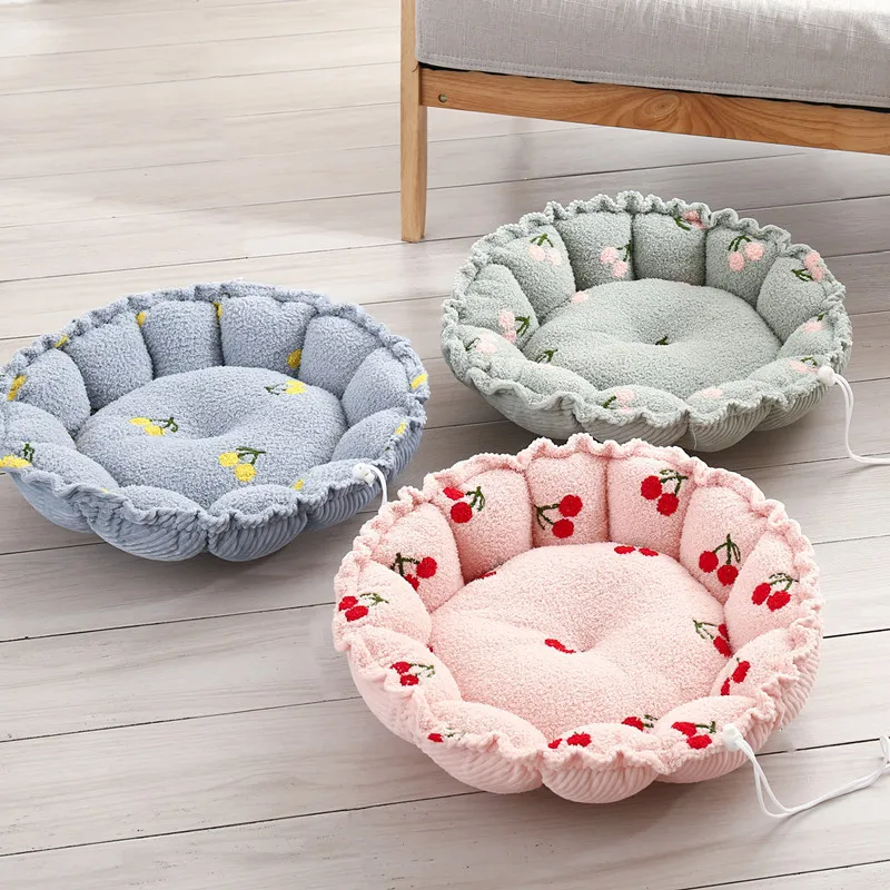 

Petal Shape Dog Cat Bed Gourd Nest Adjustable Warm Comfortable Round Plush Kennel Pet Sleeping Bag Fer Small Dog