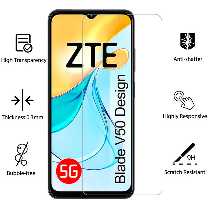 Защитная пленка для экрана zte blade v50 закаленное стекло bladev50 В 50 в 9h