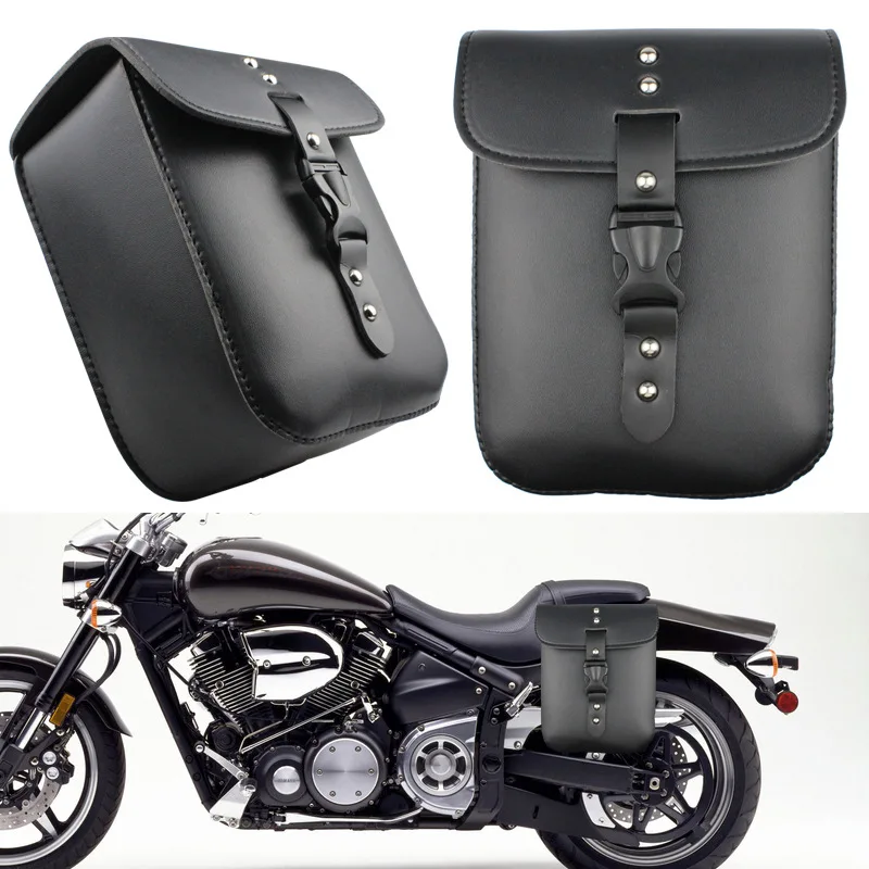 Мотоциклетные седельные сумки из ПУ кожи, боковой инструмент, сумка для хранения багажа, черные седельные сумки для Sportster XL833 1200