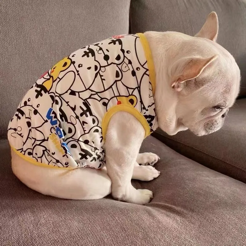 Футболка с принтом в виде милого Тигра для французского бульдога маленьких и