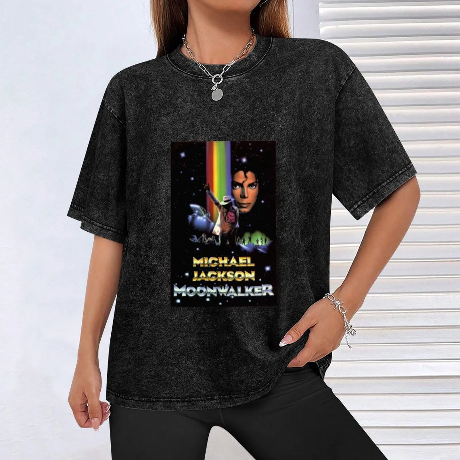 Ретро футболка Moonwalker Miichael Jaackson винтажные футболки большого размера забавные