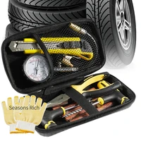 car tire repair tool kit with eva storage bag garage studding tool set auto motorcycle tubeless tyre puncture plug