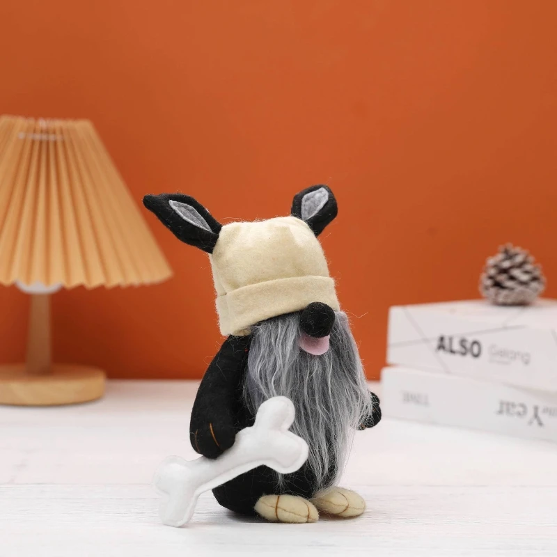 Собака Гном Ручная кость Милая фигурка эльфа-гнома для куклы Орнамент Поделки