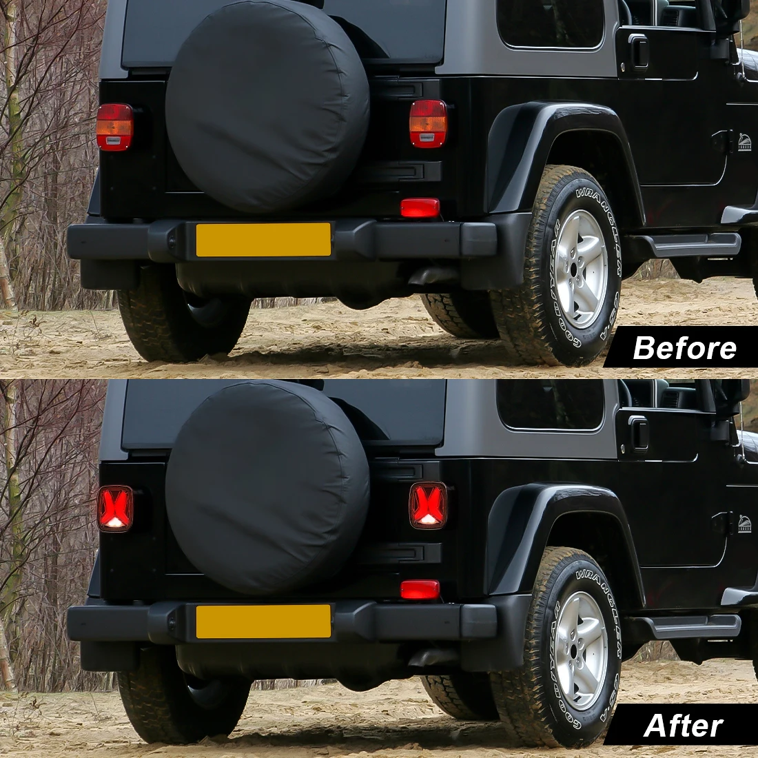 Задние фонари для Jeep Wrangler TJ CJ YJ 1998-2006 задние тормозные парковочные дневные