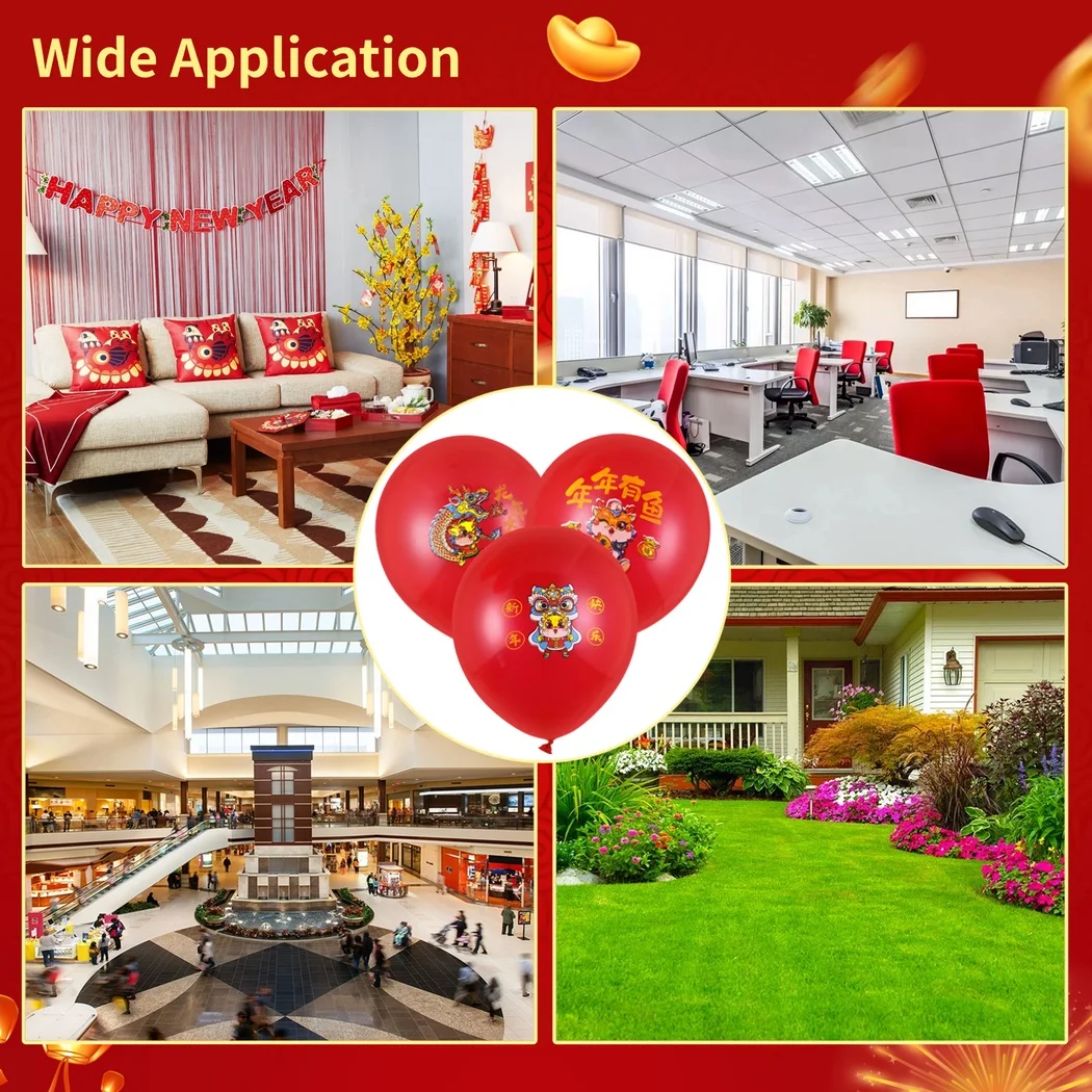 100 шт. китайские новогодние воздушные шары 10 дюймов
