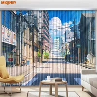 miqiney creativity cityscape street blackout curtains aldult bedroom living room shading floral street view blackou curtains