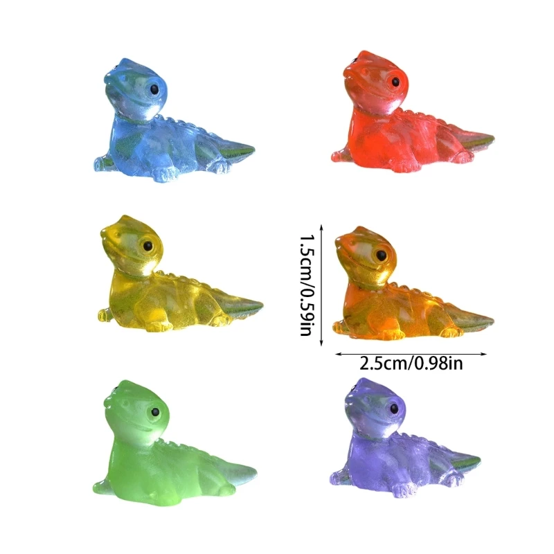 20 шт. светящиеся маленькие фигурки ящериц из смолы в темноте фигурка Lacertilian H7EA