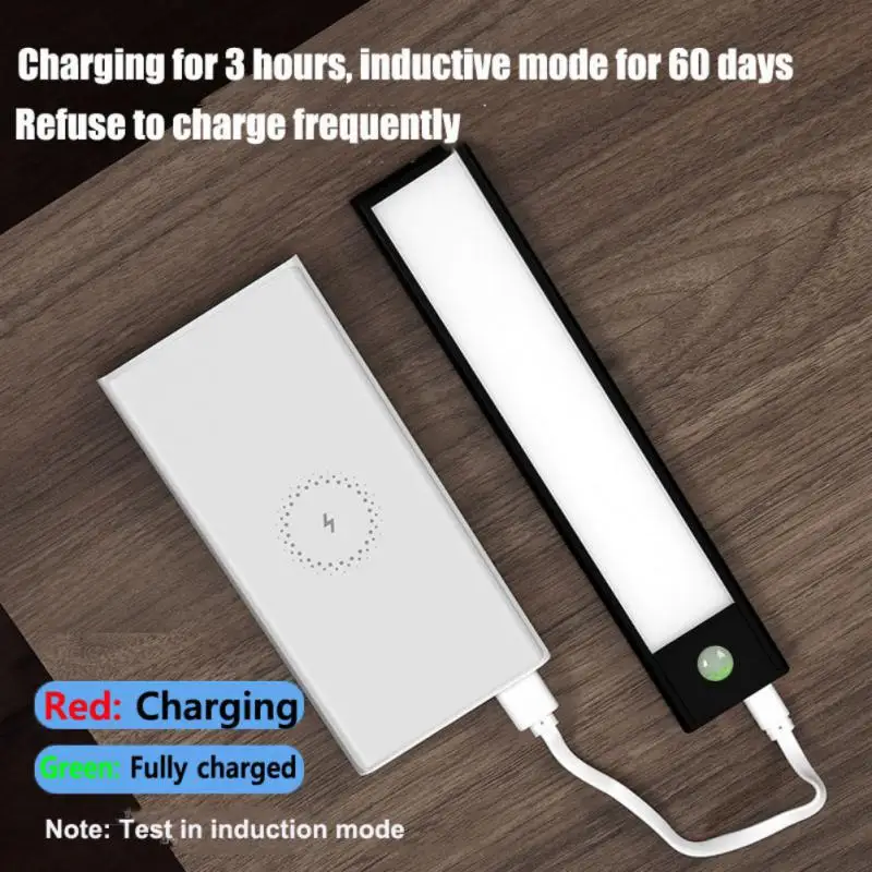 

Human Body Sensing Light Strip Ultrathin Intelligent LED Long Magnetic Absorption Rechargeable Cabinet Wardrobe Night Lights