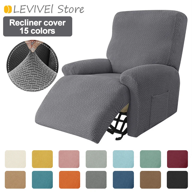 LEVIVEl Jacquard Recliner Sofa Cover Elastic Reclining Stretch Armchair adjustable Sofa Covers Chair Cover for Living Room Decor