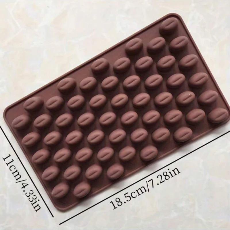 55 полостей, мини кофейные зерна, шоколад, силиконовая форма, сахарная мастика, фотография, горячая распродажа