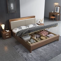 telescopic simple modern light luxury german type muebles 1 8 meters small double storage bed soft bed dw6006