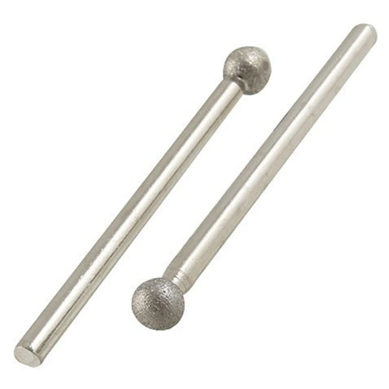 

30 Pcs 5Mm Ball Nose 3Mm Shank Diamond Mounted Point Grinding Bits