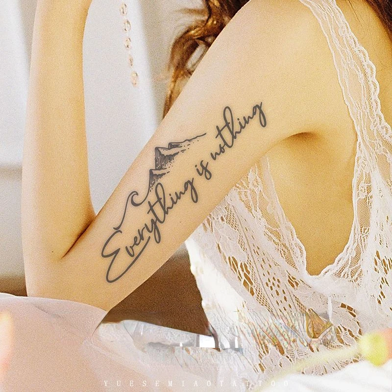 

The Tip of the Iceberg English Herbal Juice Flower Arm Tattoo Stickers Tatoo Waterproof Tatto Y2k Cute Hotwife Art Wholesale