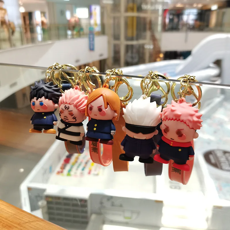

2pcs/lot Jujutsu Kaisen Keychain Women Men Key Ring Trinket Fashion Couple Bag Ornament Key Chain Car Pendant Gift