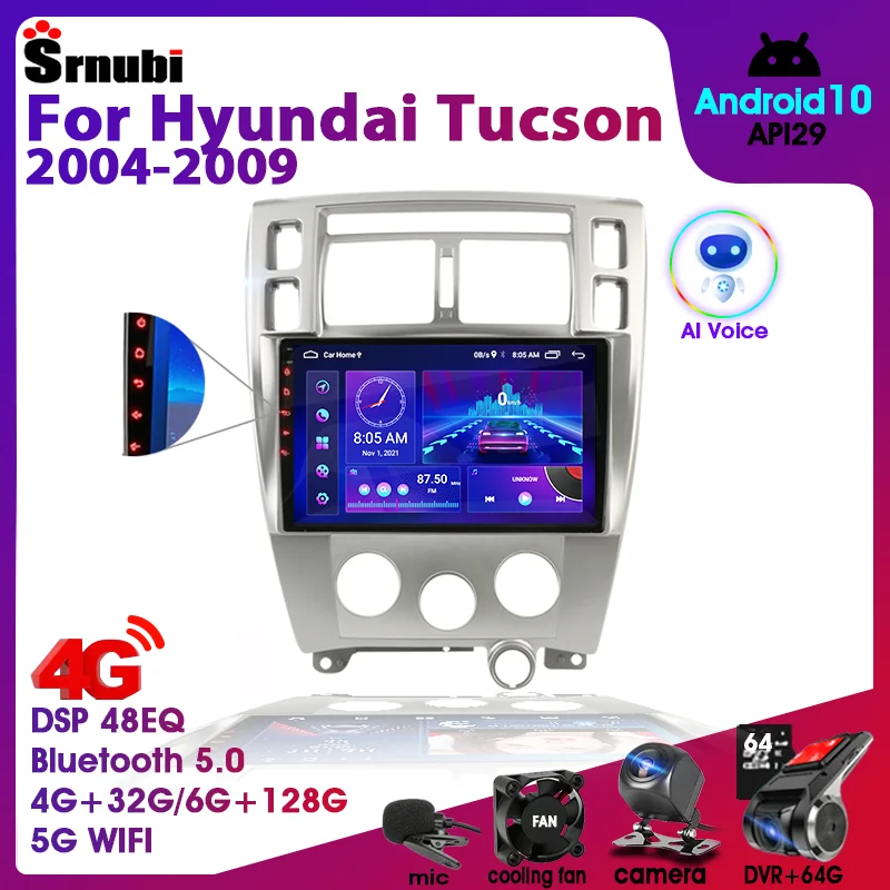 android car radio for hyundai tucson 2004 2013 multimedia video player navigation 2 din dvd head unit stereo carplay speakers free global shipping