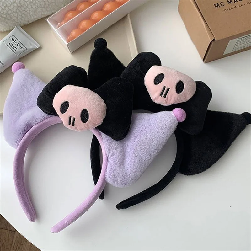 Повязка на голову Kuromi для косплея милый женский ободок аксессуары волос Хэллоуин