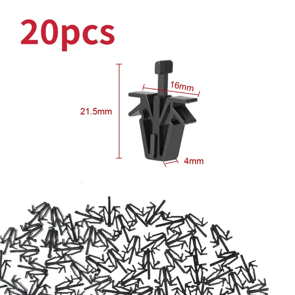 

20pcs Car Black Nylon Grille Clip Clips Retainer Fastener Pickup Truck 4Runner 90467-12040 / 9046712040 For Toyota Tacoma RAV4