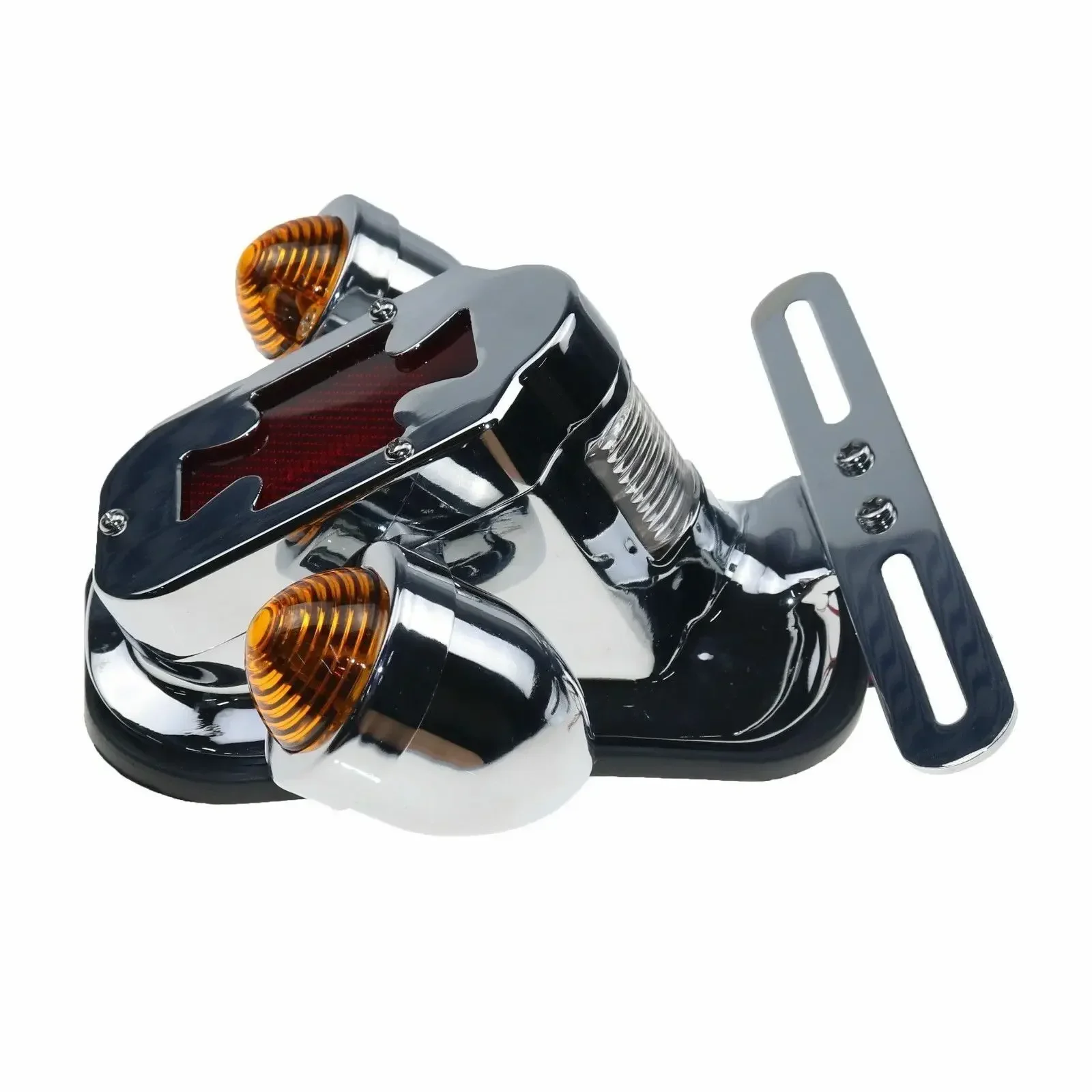 Хромированный указатель поворота с крестообразным хвостом для Harley Cruiser Chopper FLSTN