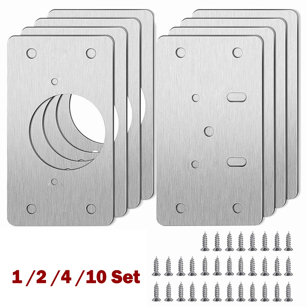 

1/2/4/10 Pair Cabinet Hinge Repair Tool Plate Close Hinges Plate For Cupboard Door Furniture Fixing Hardware Accessories